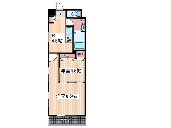 ツインハウス松中の物件間取画像